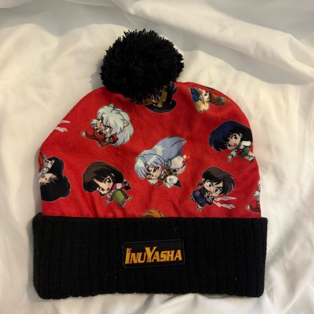 EUC Rare InuYasha Chibi Characters Pom Beanie